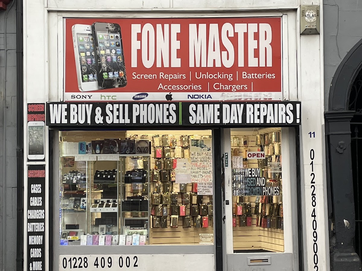 FONE MASTER - 11 LOWTHER STREET CARLISLE WE BUY&SELL NEW&USED PHONES.SAME DAY REPAIRS.VAPES&PODS&LIQUIDS. IN STOCK NOW